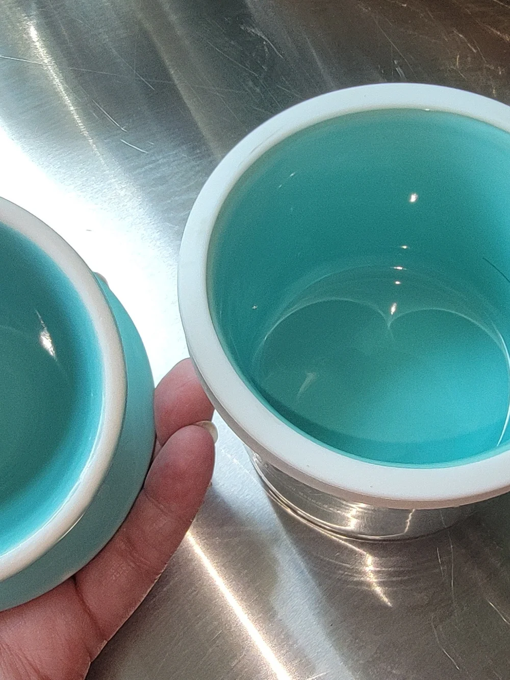 Turquoise Butter Ceramic Crock Bell